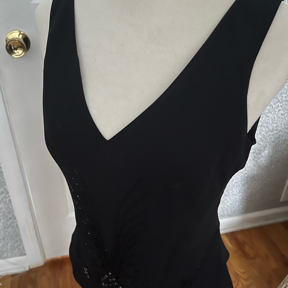 Black Silk Sequined Top - Picture 5 of 9